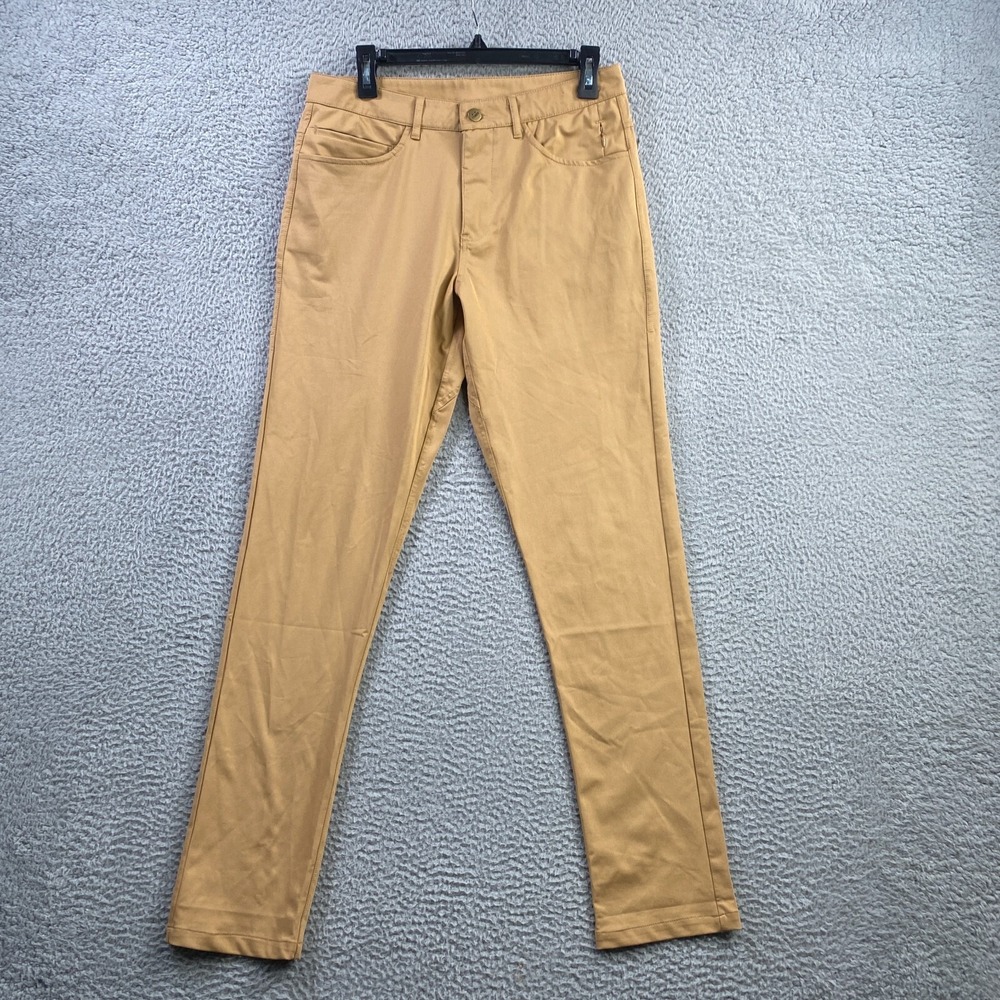 Barbell Pants Mens 30 Tan Khaki Performance Chino Slim Tapered Athletic